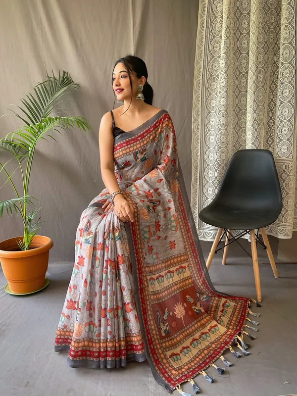 Cloudy_Grey_Pure_Malai_Cotton_Sarees_with_Digital_Printed_Work_With_Blouse_Piece_Attached